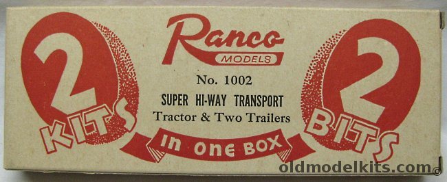 Ranco Models Tractor and Two Trailers - Super Hi-Way Transport, 1002 plastic model kit